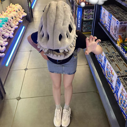 3D Realistic Dinosaur Skeleton Costume Set Funny Headgear Cosply Dress up Clothing Plush Toys Creative Gifts